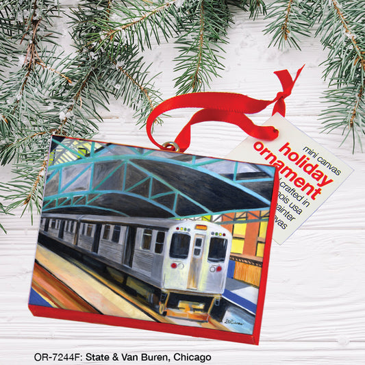 State & Van Buren, Chicago, Ornament (OR-7244F), Front, printedcanvas.com
