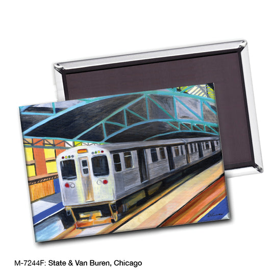 State & Van Buren, Chicago, Magnet (7244F)