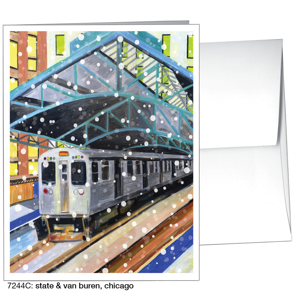 State & Van Buren, Chicago, Greeting Card (7244C), A2, printedcanvas.com