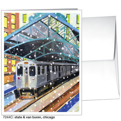 State & Van Buren, Chicago, Greeting Card (7244C), A2, printedcanvas.com