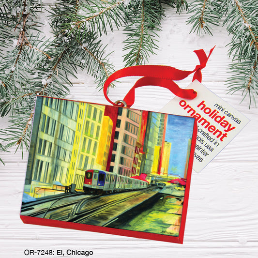 El, Chicago, Ornament (OR-7248), Front, printedcanvas.com