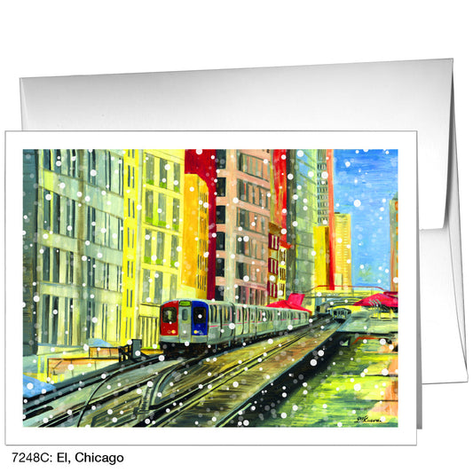El, Chicago, Greeting Card (7248C), A2, printedcanvas.com
