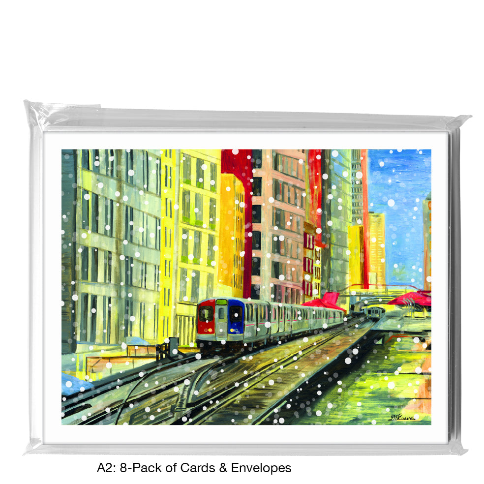 El, Chicago, Greeting Card (7248C), A2 8-Pack, printedcanvas.com