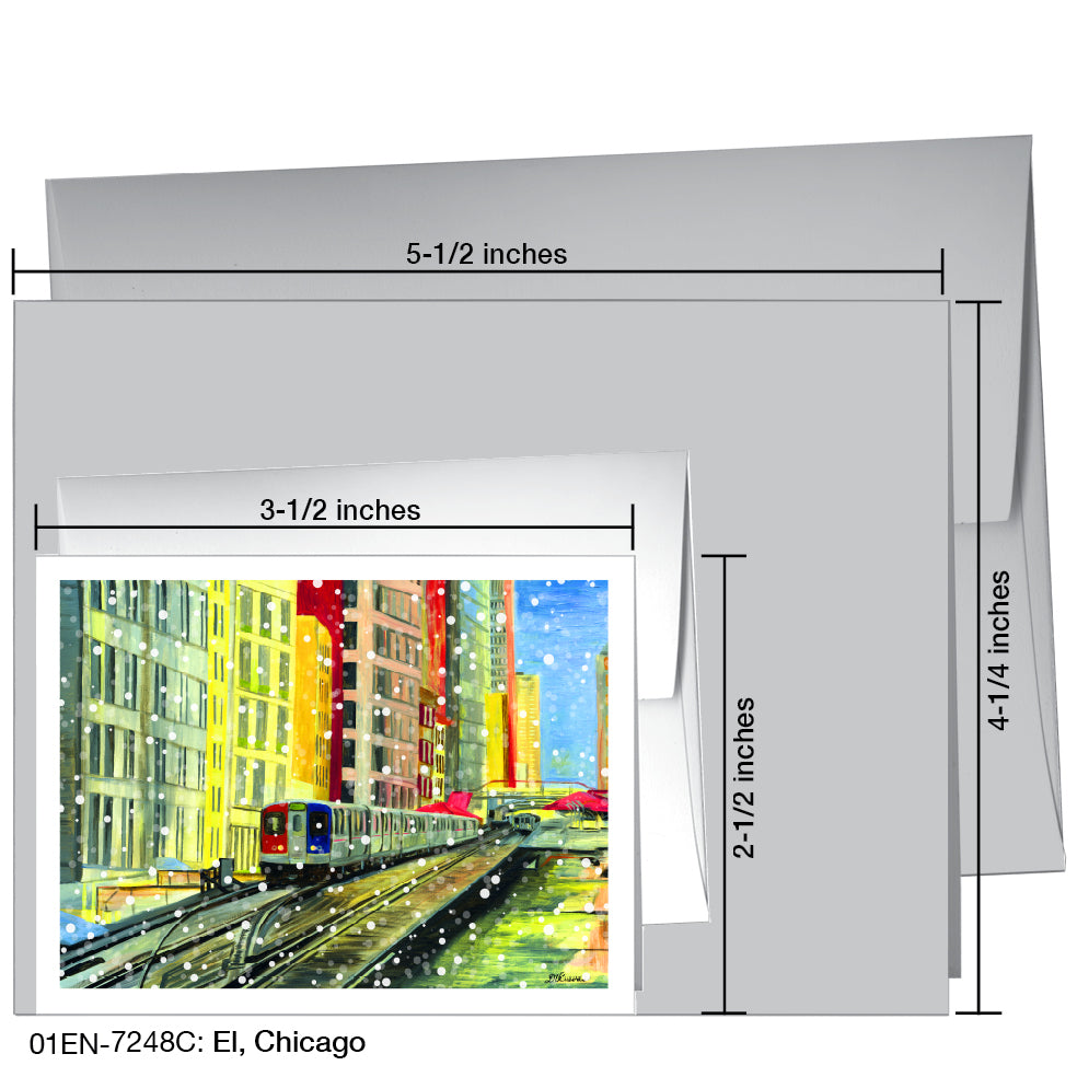 El, Chicago, Greeting Card (7248C), Enclosure, printedcanvas.com