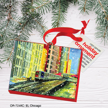El, Chicago, Ornament (OR-7248C), Front, printedcanvas.com