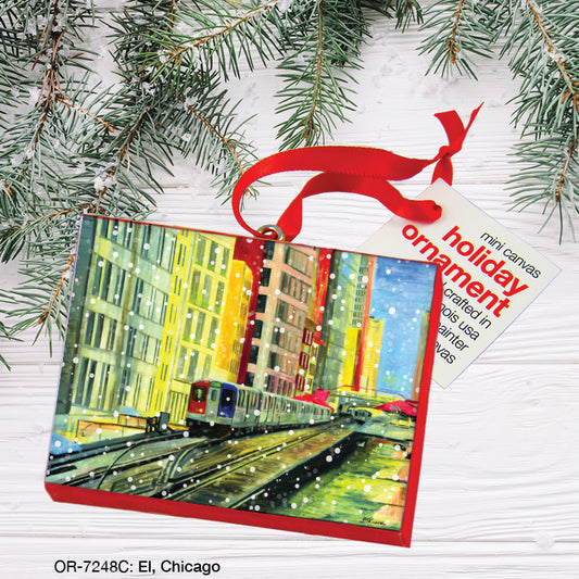 El, Chicago, Ornament (OR-7248C), Front, printedcanvas.com