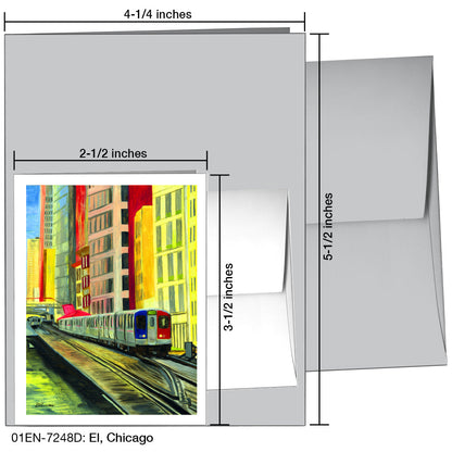 El, Chicago, Greeting Card (7248D), Enclosure, printedcanvas.com