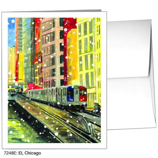 El, Chicago, Greeting Card (7248E), A2, printedcanvas.com