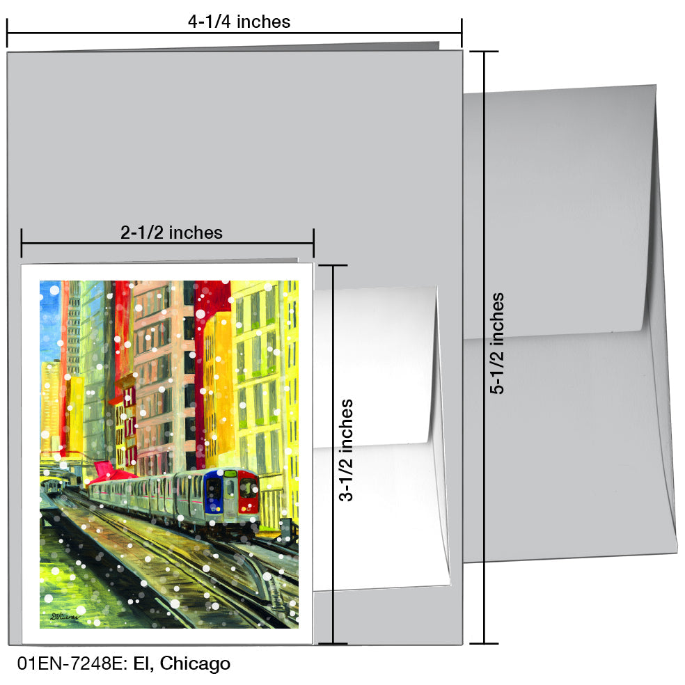 El, Chicago, Greeting Card (7248E), Enclosure, printedcanvas.com