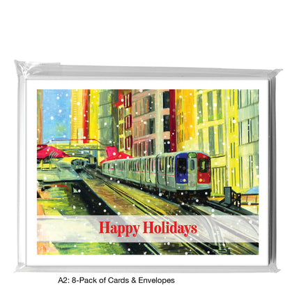 El, Chicago, Greeting Card (#7248G), 8-Pack, www.printedcanvas.com