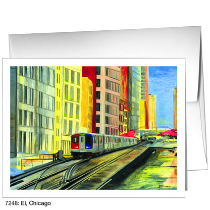 El, Chicago, Greeting Card (7248), A2, printedcanvas.com