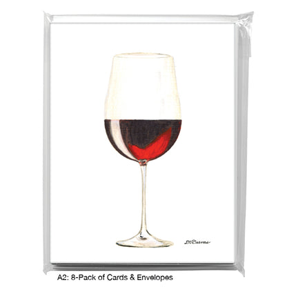 Red Wine, Greeting Card (#7249A)