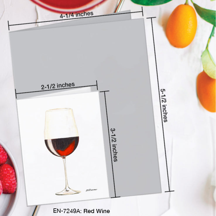 Red Wine, Greeting Card (#7249A)