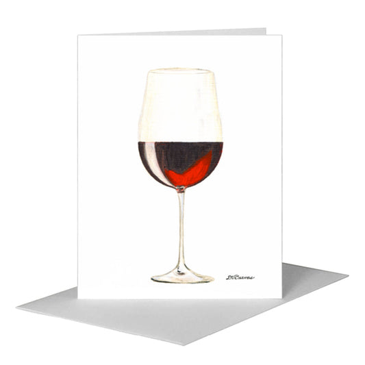 Red Wine, Greeting Card (#7249A) A2 Card Front, www.printedcanvas.com