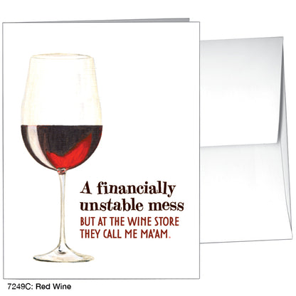 Red Wine, Greeting Card (#7249C), A2 Card Front, www.printedcanvas.com
