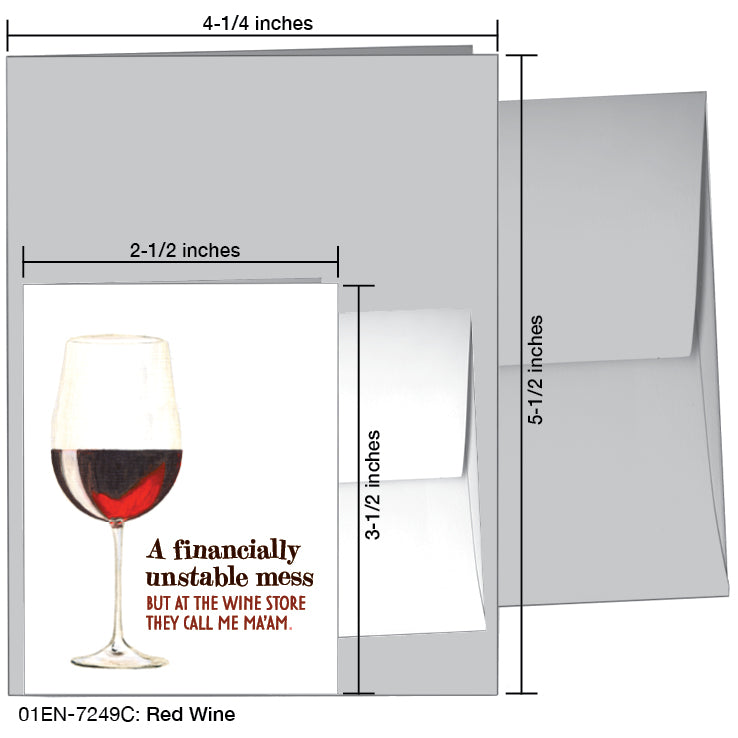 Red Wine, Greeting Card (#7249C)