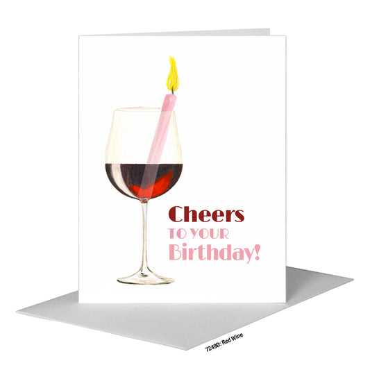 Red Wine, Greeting Card (#7249D)