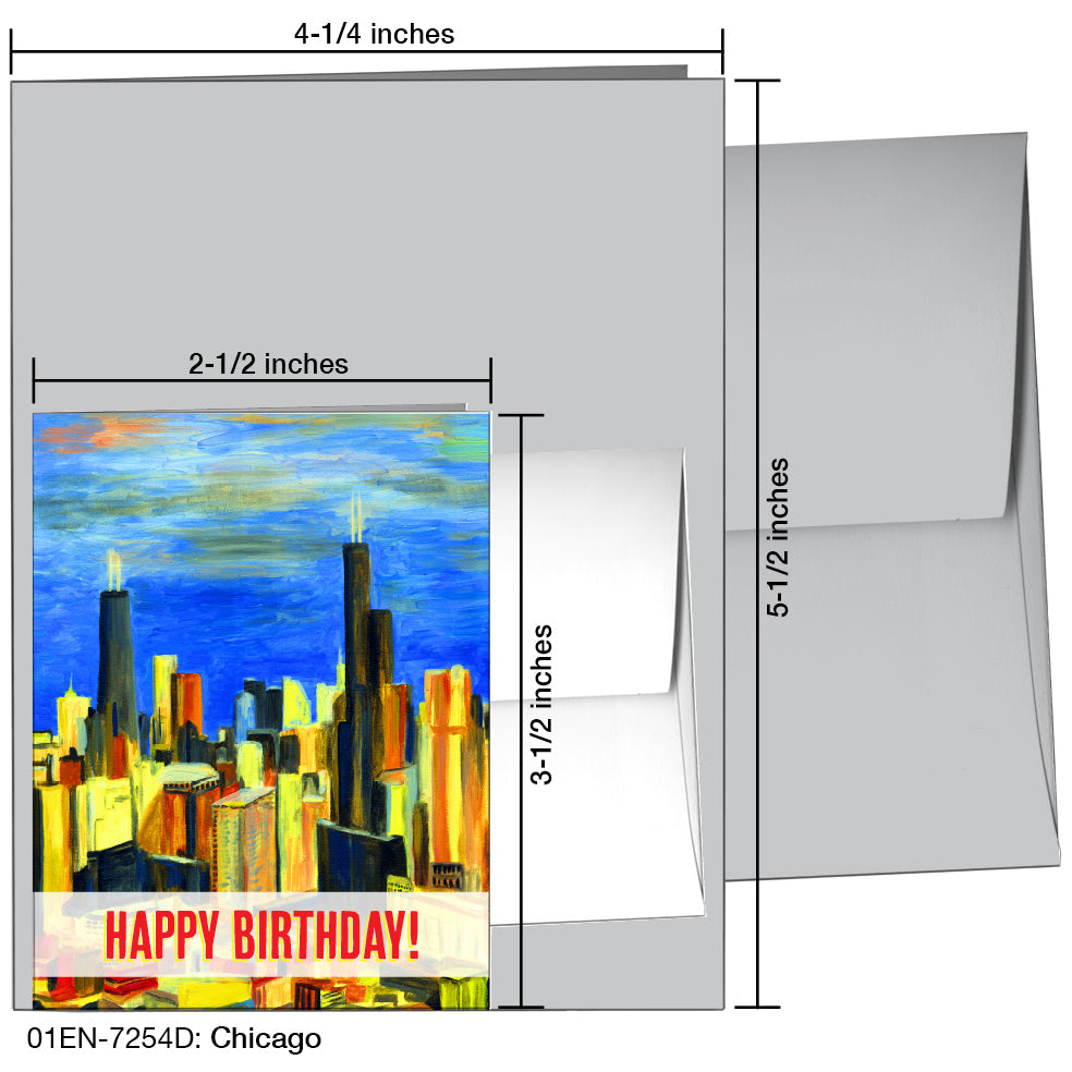 Chicago, Greeting Card (7254D), Enclosure, printedcanvas.com