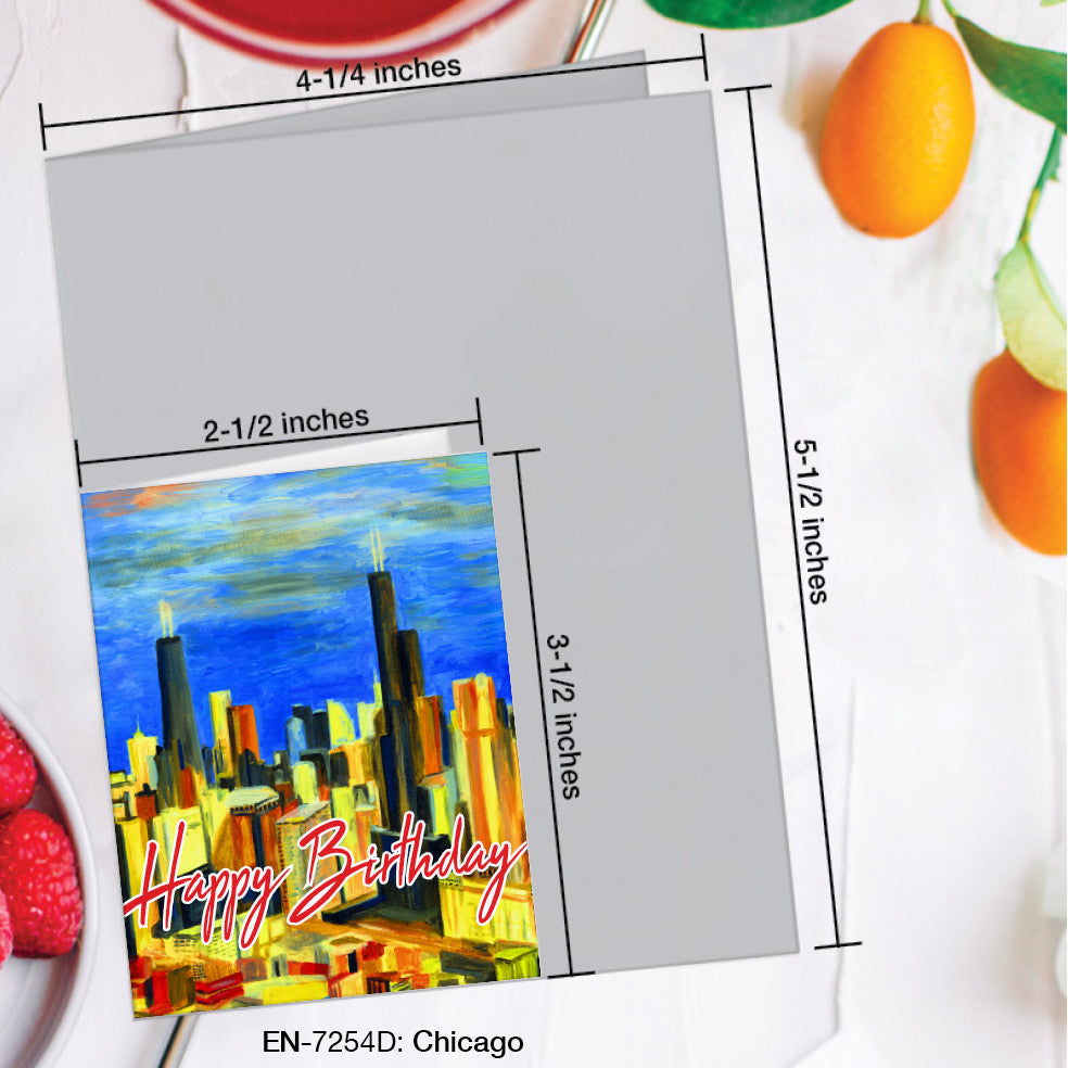Chicago, Greeting Card (7254D), Enclosure, www.printedcanvas.com