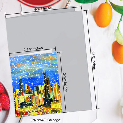 Chicago, Greeting Card (7254F), Enclosure Card, www.printedcanvas.com