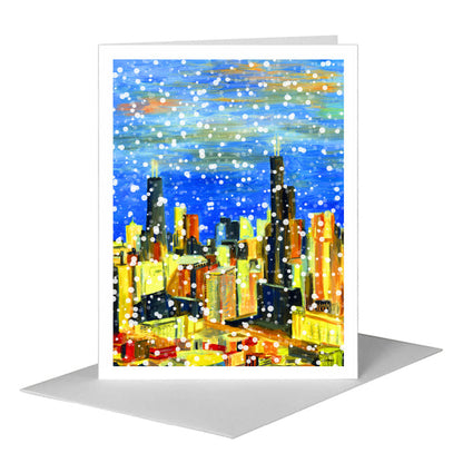 Chicago, Greeting Card (#7254F) A2 Card Front, www.printedcanvas.com