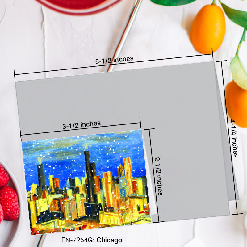 Chicago, Greeting Card (7254G), Enclosure Card, www.printedcanvas.com