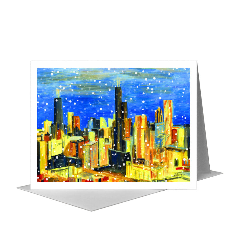 Chicago, Greeting Card (#7254G) A2 Card Front, www.printedcanvas.com