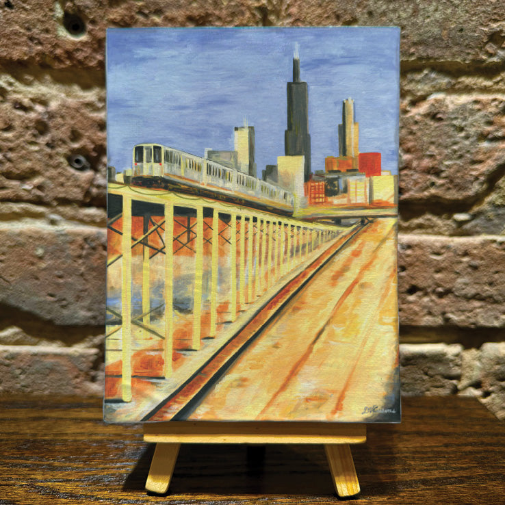 Blue Line, Chicago, Mini Artwork (MA-7255A)