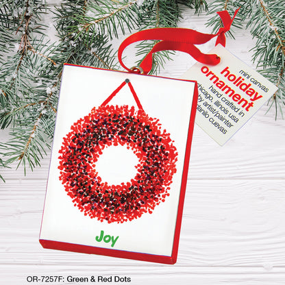 Green & Red Dots, Ornament (OR-7257F)