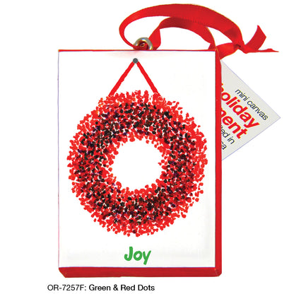 Green & Red Dots, Ornament (OR-7257F)