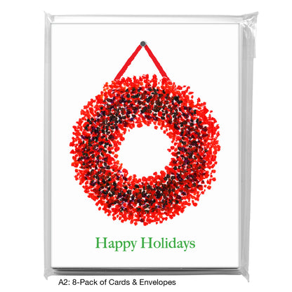 Green & Red Dots, Greeting Card (7257K)