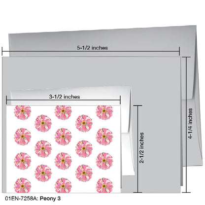 Peony 3, Greeting Card (7258A), Enclosure, www.printedcanvas.com
