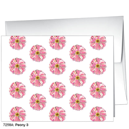 Peony 3, Greeting Card (7258A), A2 Card, www.printedcanvas.com