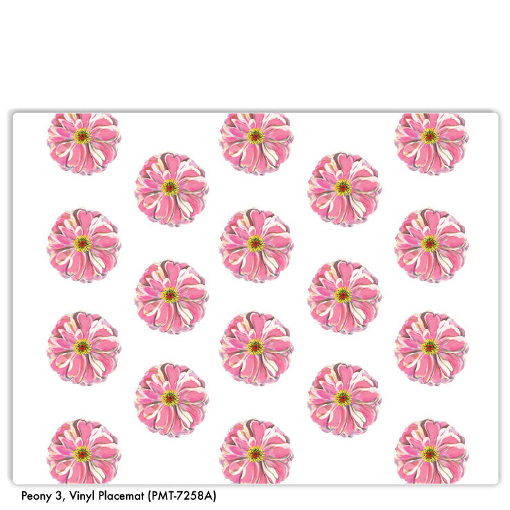 Peony 3, Vinyl Placemat (PMT-7258A)