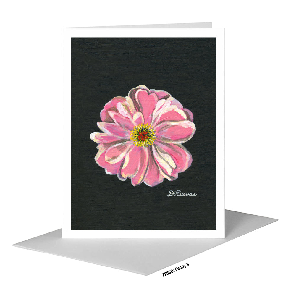 Peony 3, Greeting Card (#7258D)