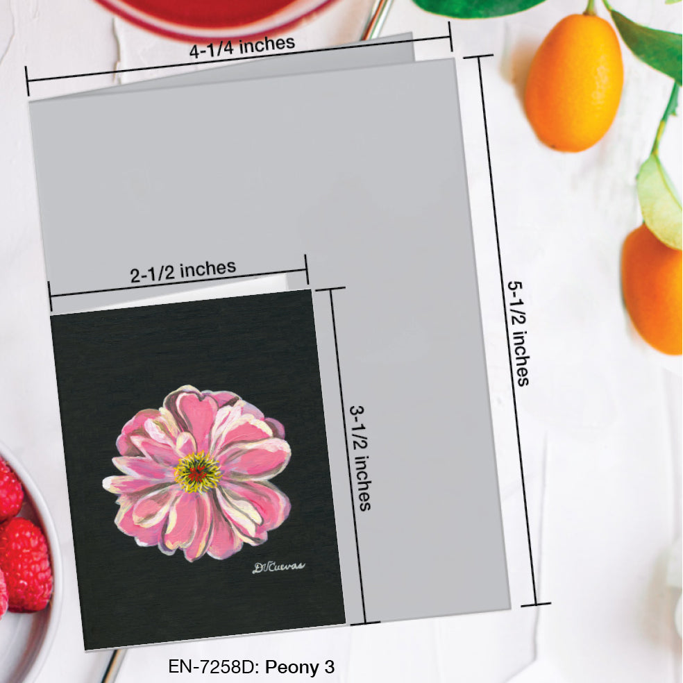 Peony 3, Greeting Card (#7258D)