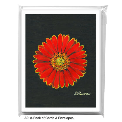 Gerber Red With Yellow, Greeting Card (7259), A2 8-Pack, printedcanvas.com