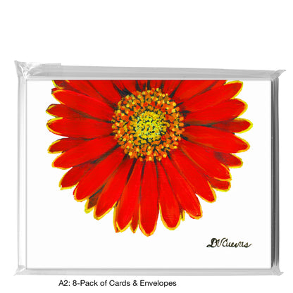Gerber Red With Yellow, Greeting Card (7259F)