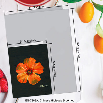 Chinese Hibiscus Bloomed, Greeting Card (#7263A)