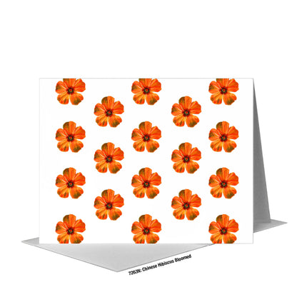 Chinese Hibiscus Bloomed, Greeting Card (#7263N), A2 Card Front, www.printedcanvas.com