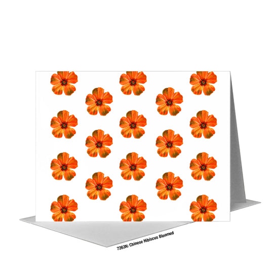 Chinese Hibiscus Bloomed, Greeting Card (#7263N)