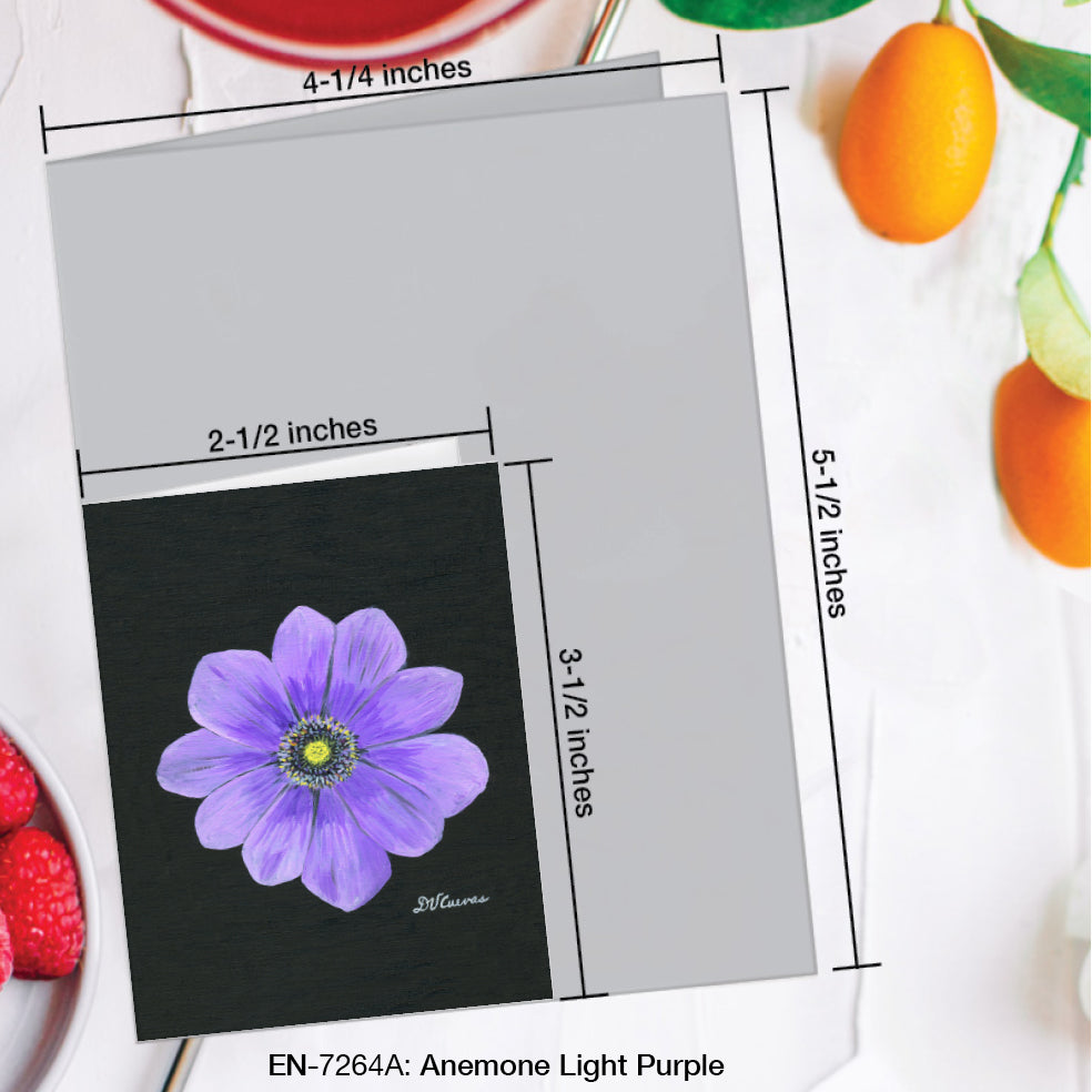 Anemone Light Purple, Greeting Card (#7264A)