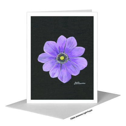 Anemone Light Purple, Greeting Card (#7264A)
