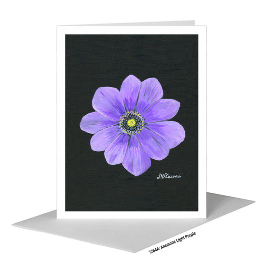 Anemone Light Purple, Greeting Card (#7264A)