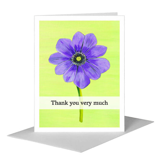 Anemone Light Purple, Greeting Card (#7264EA) A2 Card Front, www.printedcanvas.com