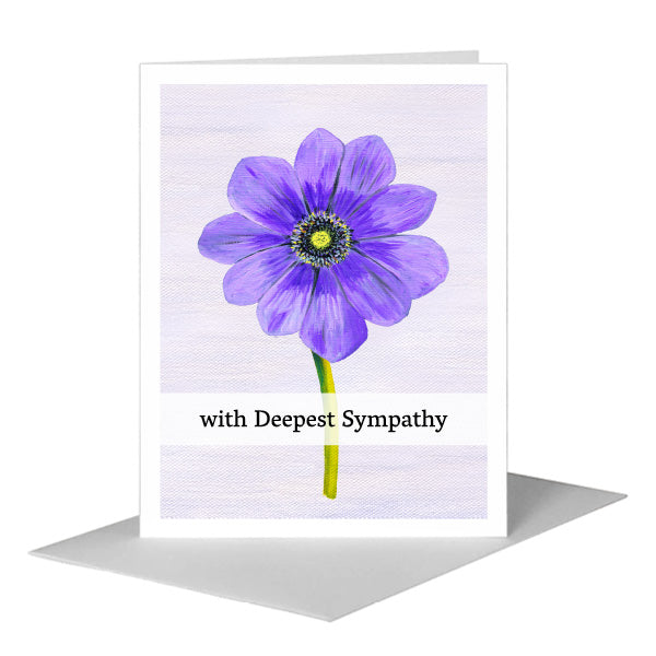 Anemone Light Purple, Greeting Card (#7264FA) A2 Card Front, www.printedcanvas.com