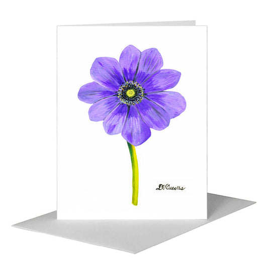 Anemone Light Purple, Greeting Card (#7264J) A2 Card Front, www.printedcanvas.com
