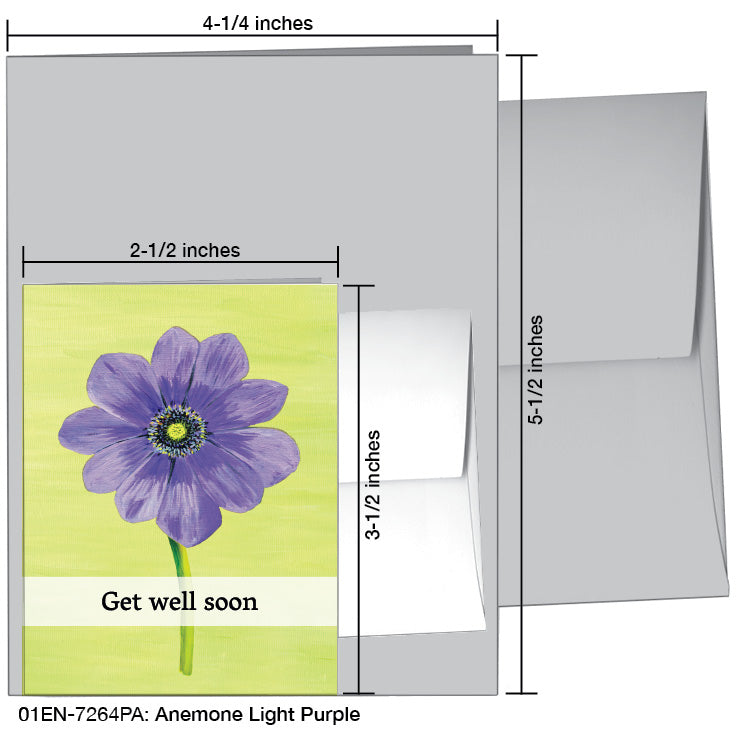 Anemone Light Purple, Greeting Card (7264PA)