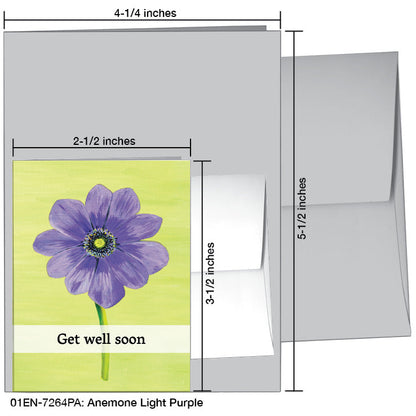 Anemone Light Purple, Greeting Card (7264PA)