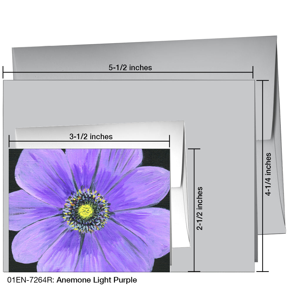 Anemone Light Purple, Greeting Card (7264R)